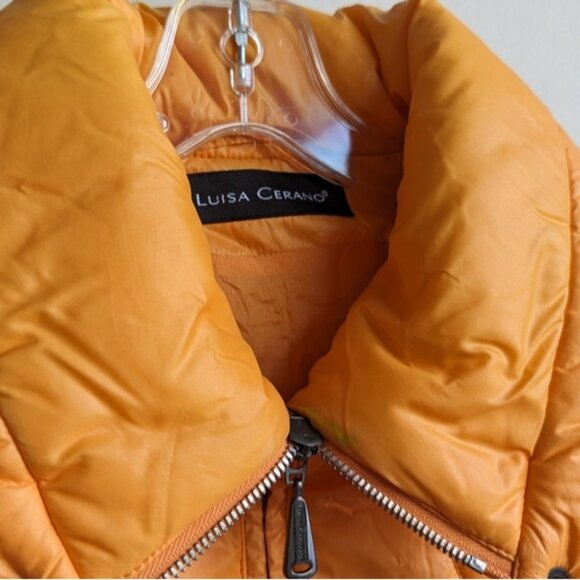 Luisa Cerano orange floral puffer jacket - Picture 3 of 7
